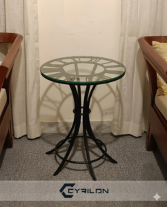 Cyrilon metal tables round table
